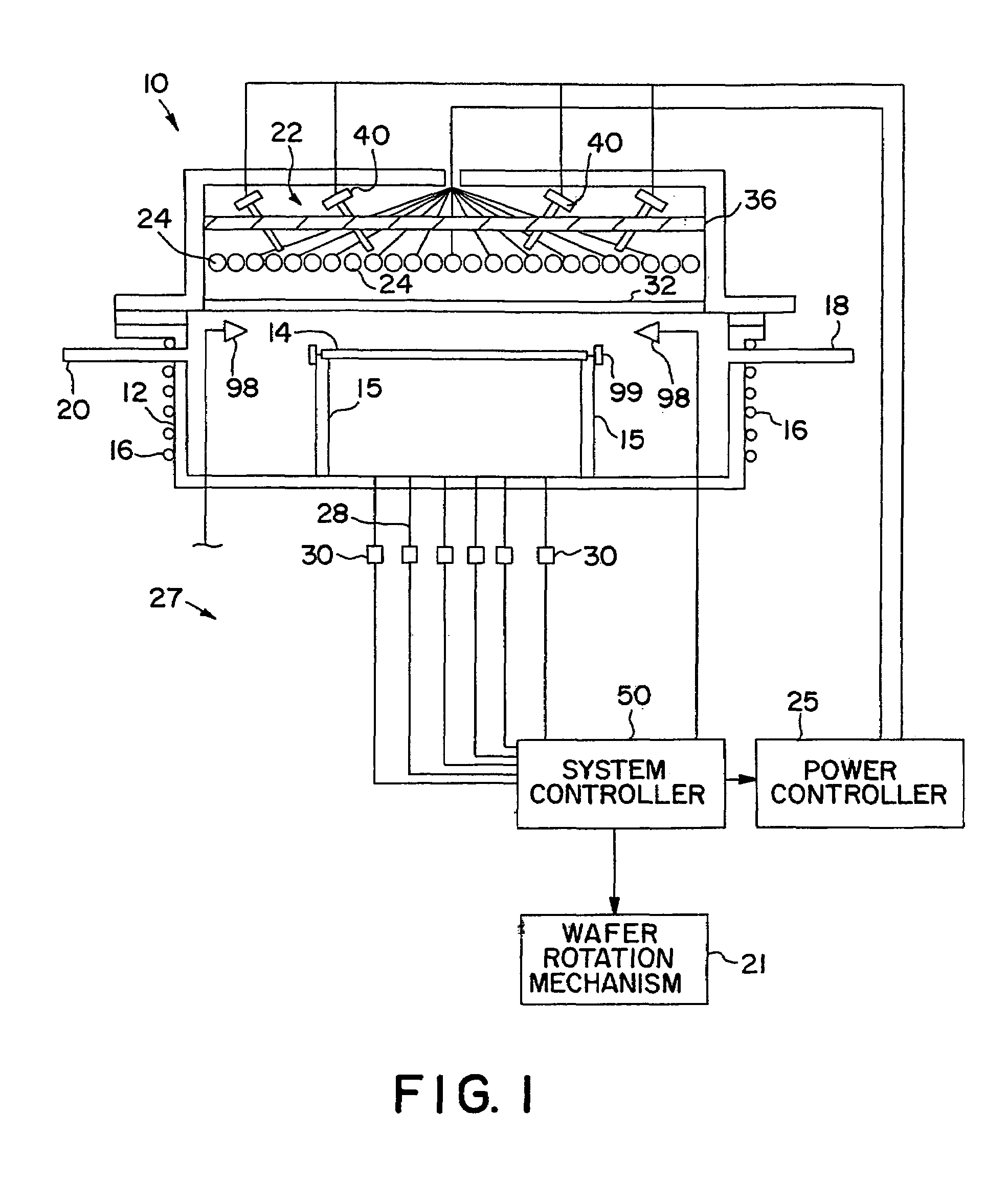 System and process for heating semiconductor wafers by optimizing absorption of electromagnetic energy