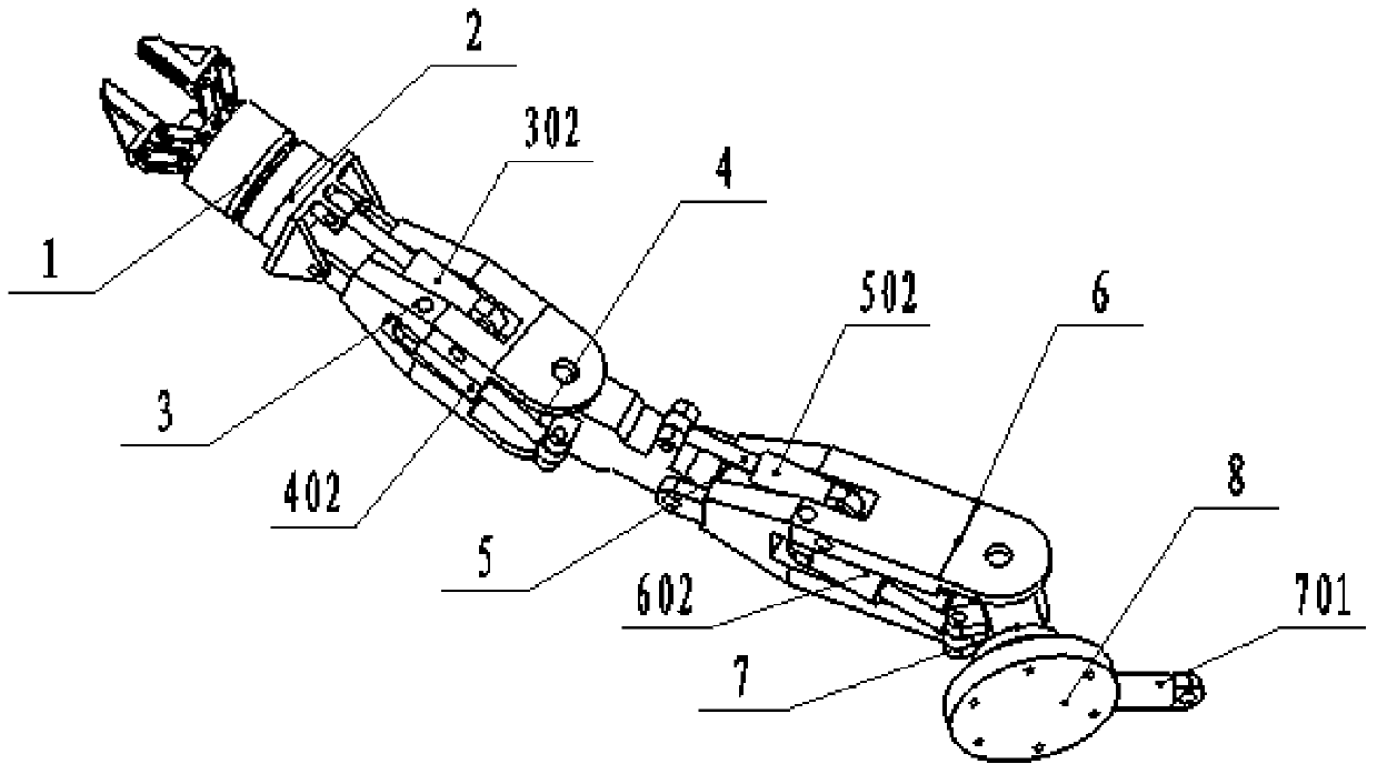 Seven-functional underwater mechanical arm system