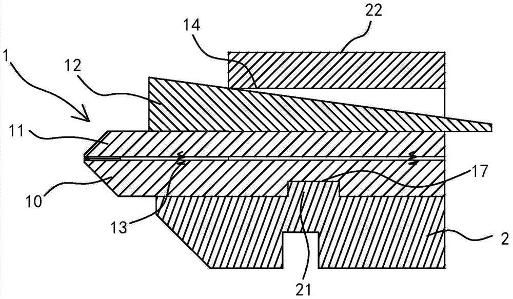 A polishing jig with a circular arc scalpel blade