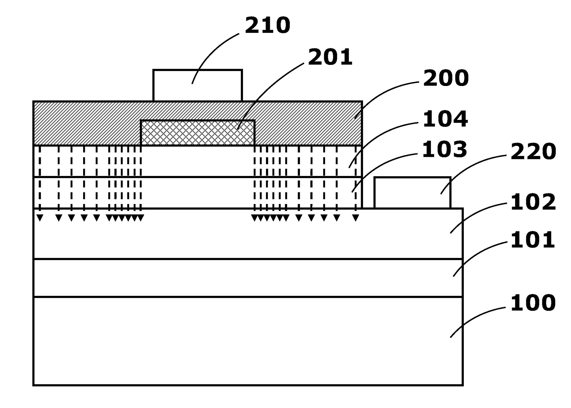 Light emitting diode with sandwich-type current blocking structure