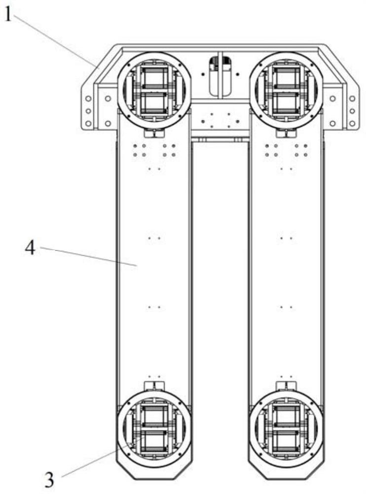 Double-wheel differential driving device and straddle type unmanned forklift