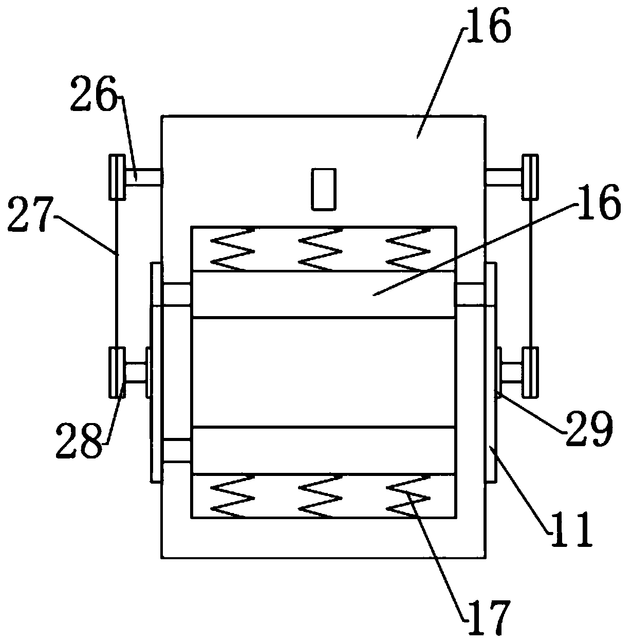 Bending device for producing filter