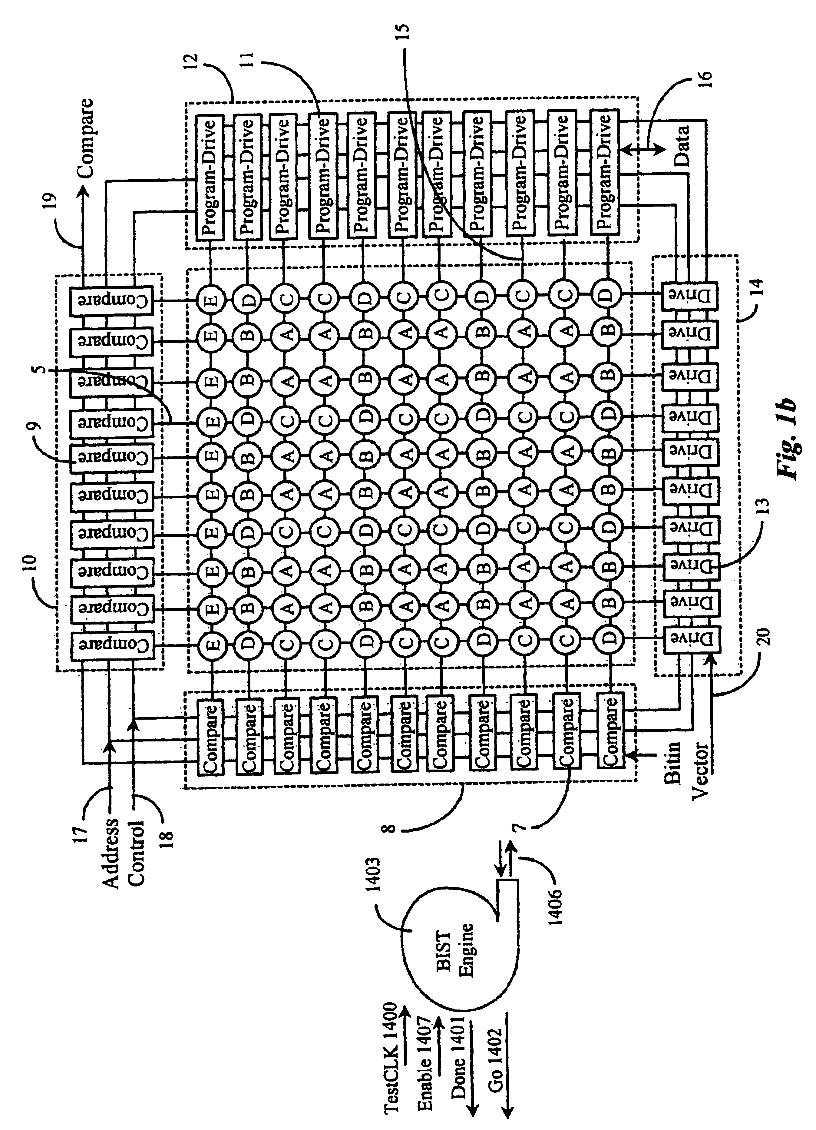 Apparatus and method for self testing programmable logic arrays