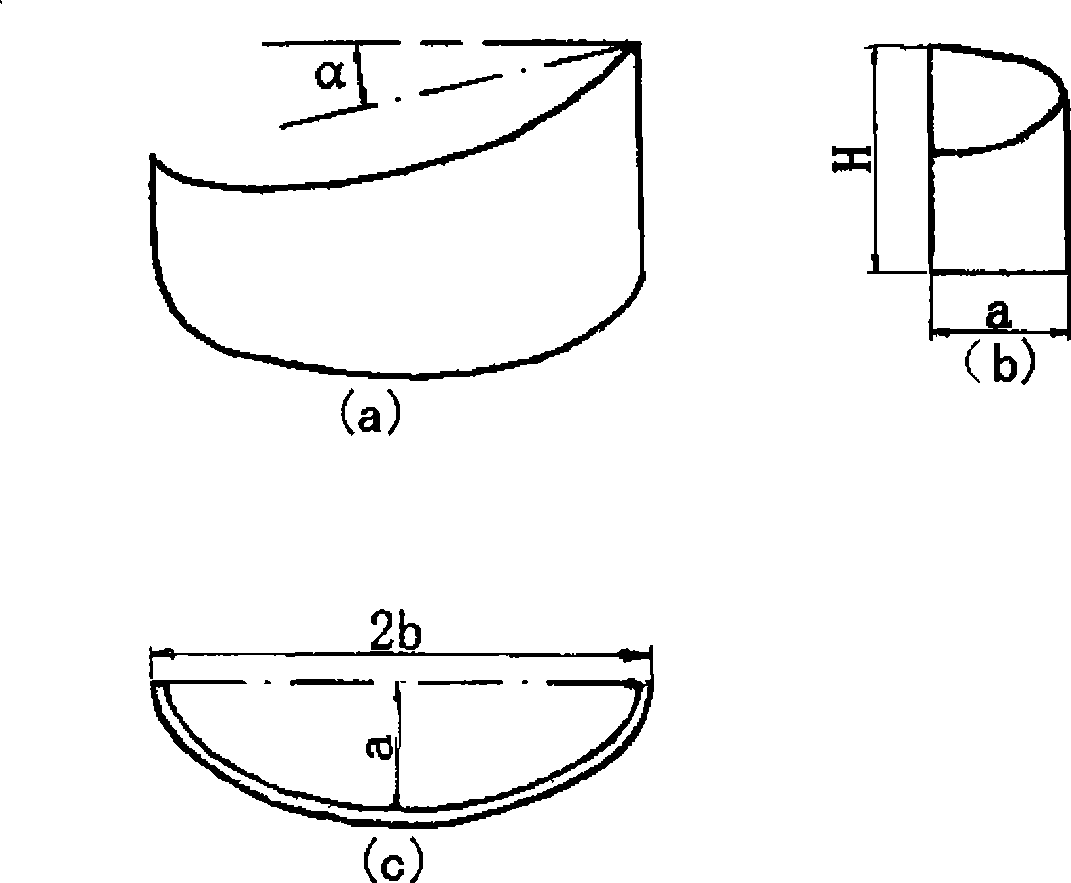 Reinforced heat transfer element of truncated cylindrical surface wing type vortex generator