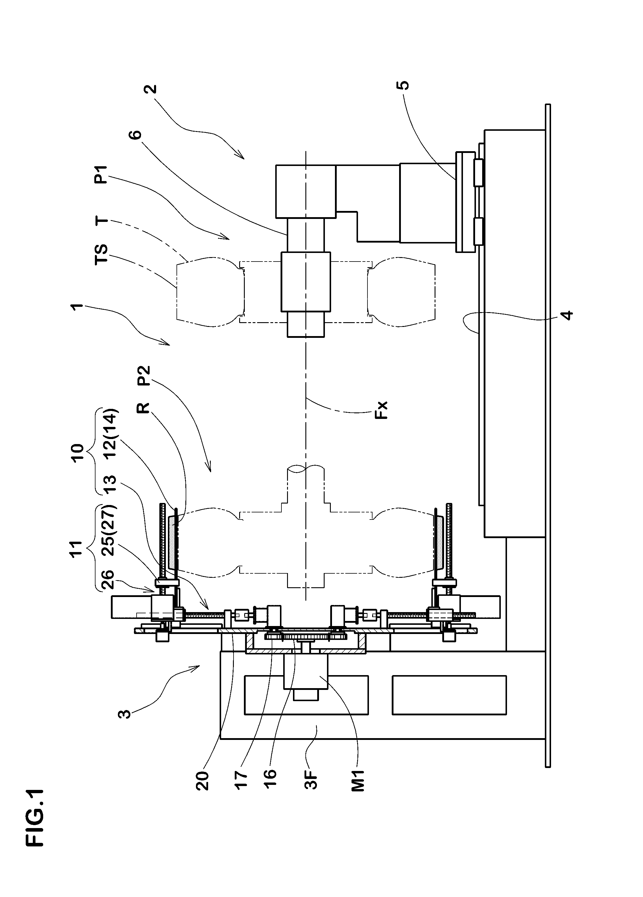 Apparatus for mounting tread ring on tire base and method for manufacturing retreaded tire