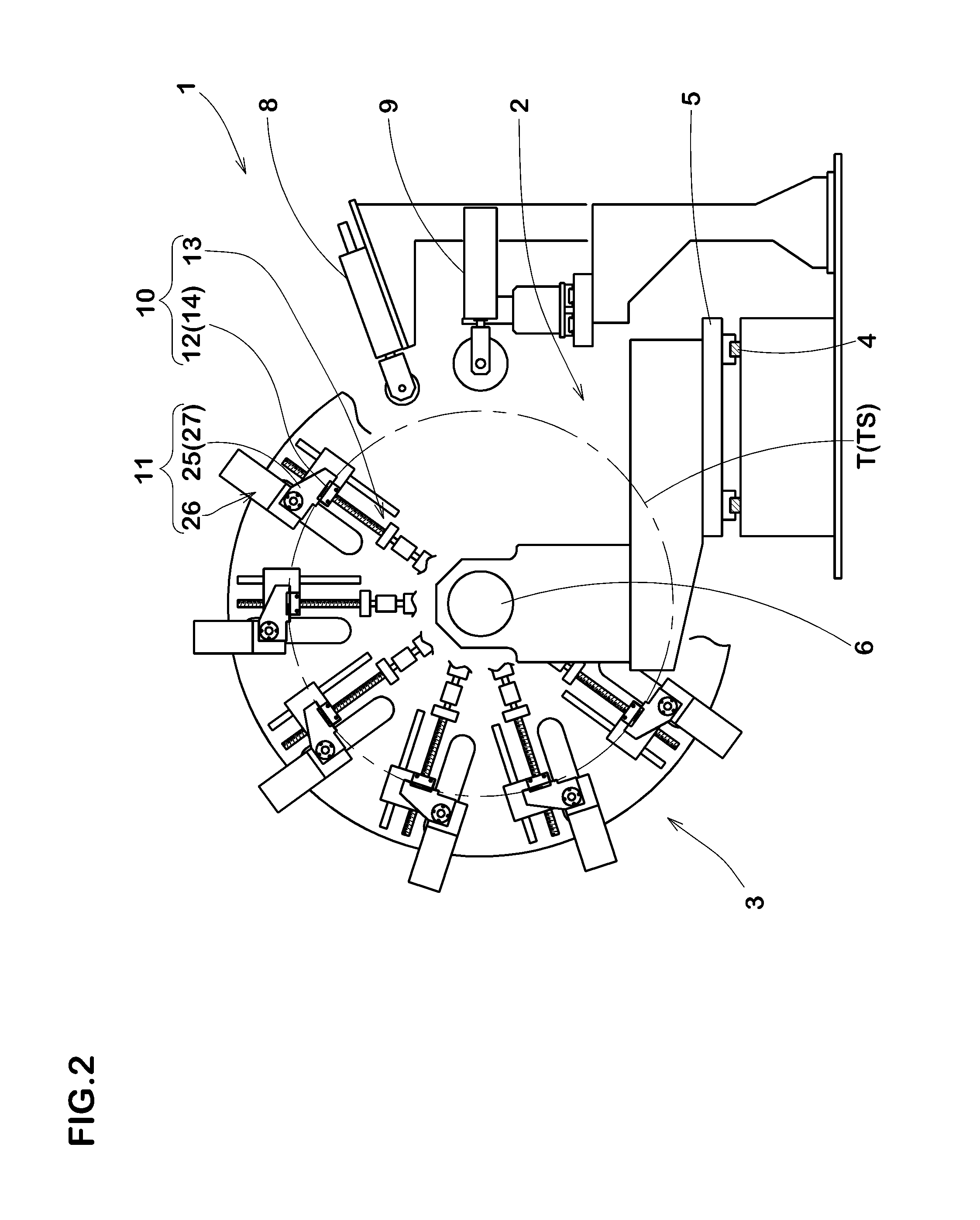 Apparatus for mounting tread ring on tire base and method for manufacturing retreaded tire