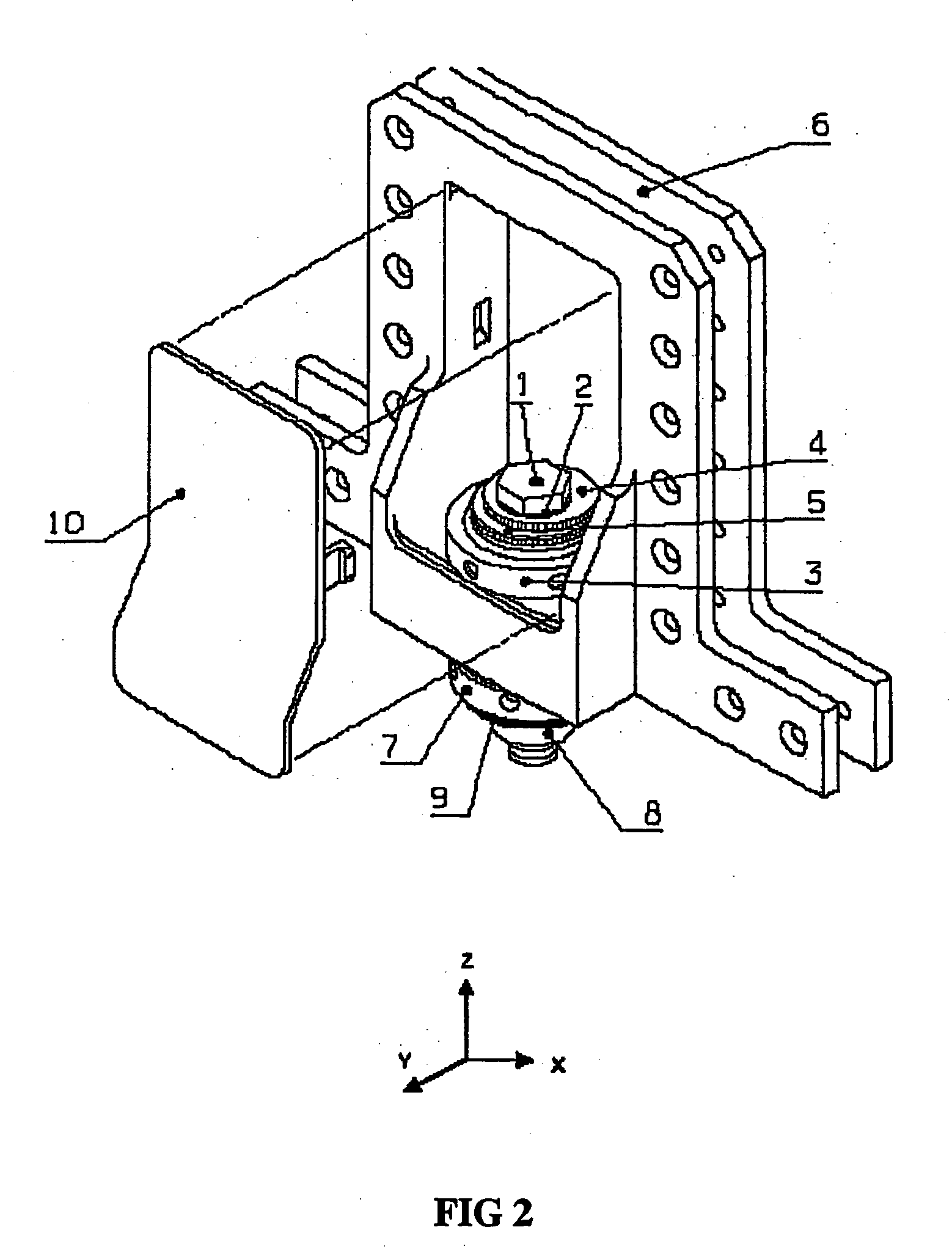 Support device for a galley