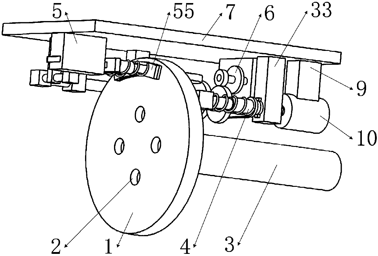 Energy-saving braking system used for wheel type robot