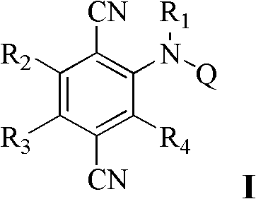 P-dicyanoaniline-containing compounds and applications thereof