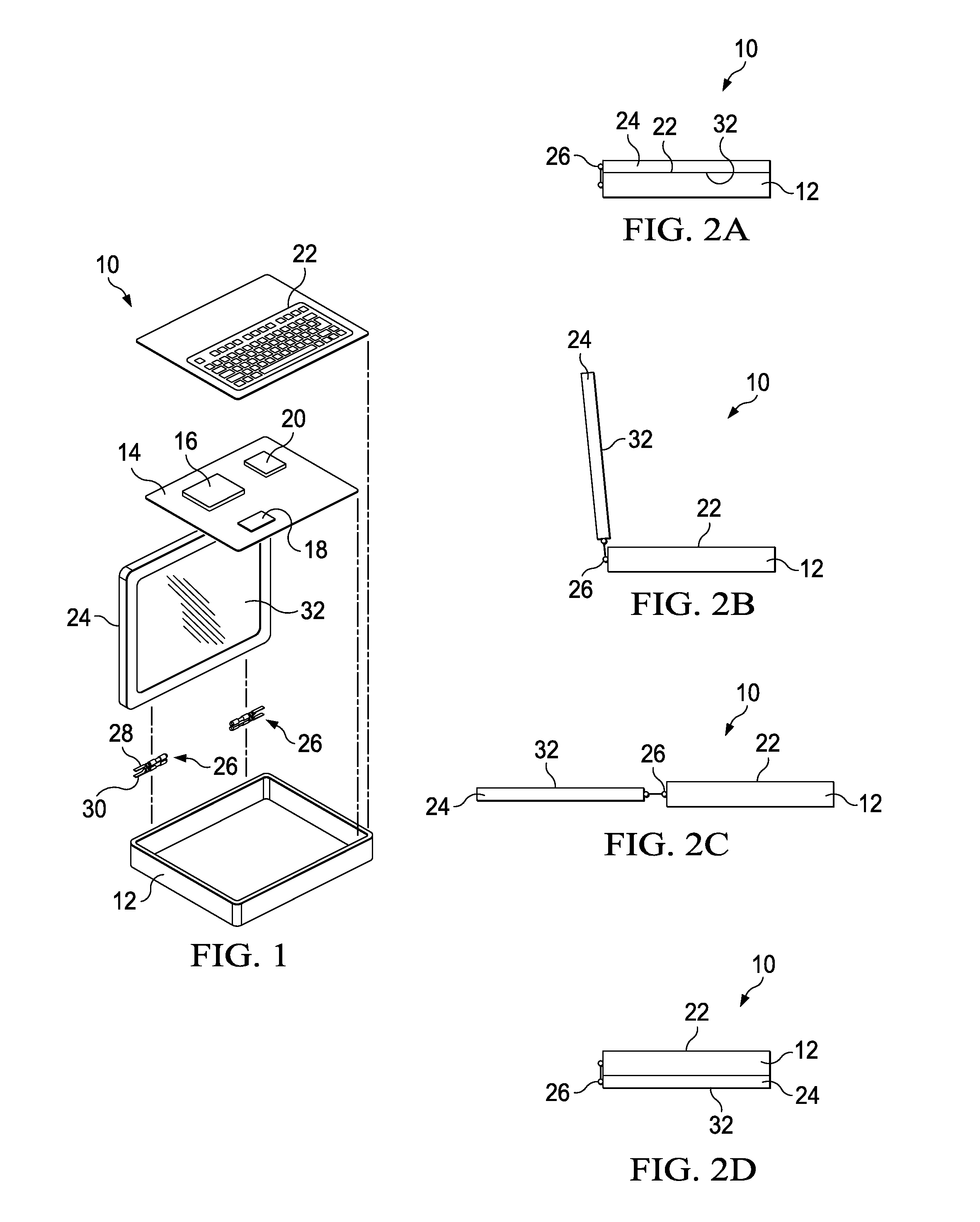 Information handling system housing lid with synchronized motion provided by a flexible compressive member