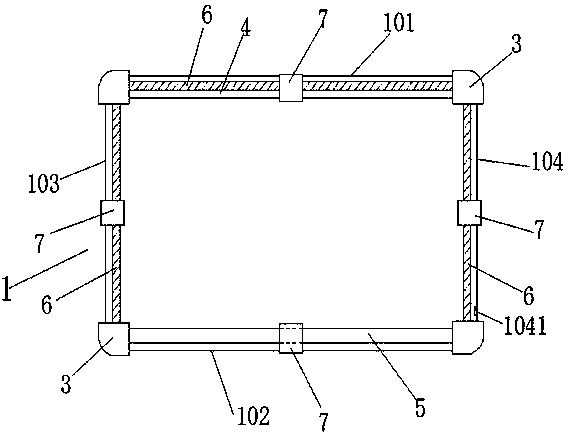 Anti-falling self-protection structure of plasma display screen