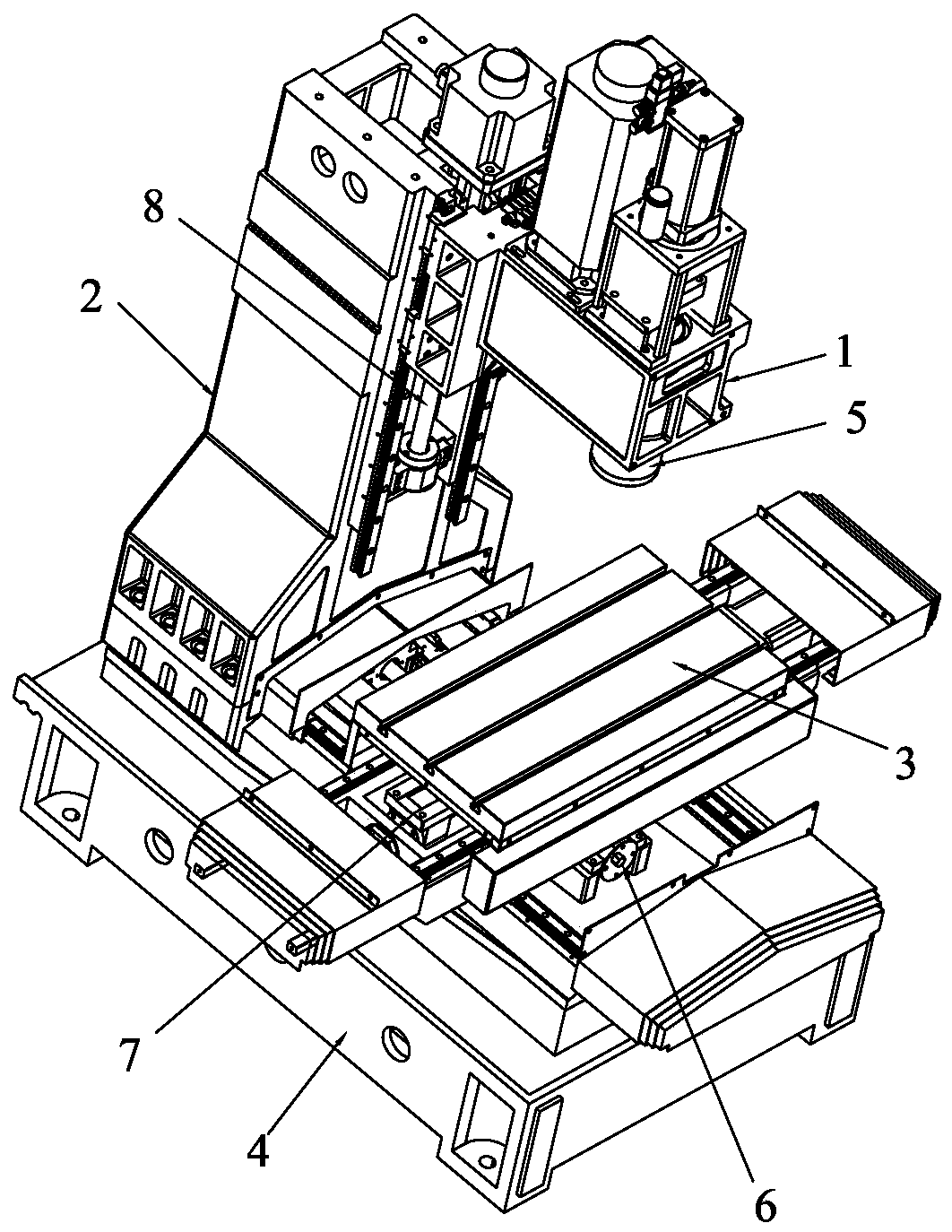 High precision vertical machining center