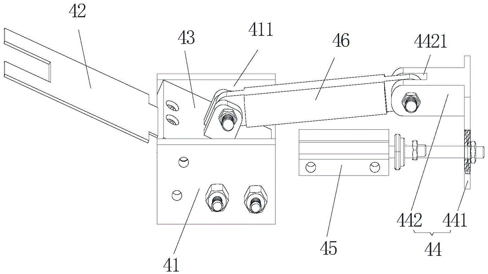 A clamping and pressing device for terminal buds obliquely inserted into grafted rootstocks