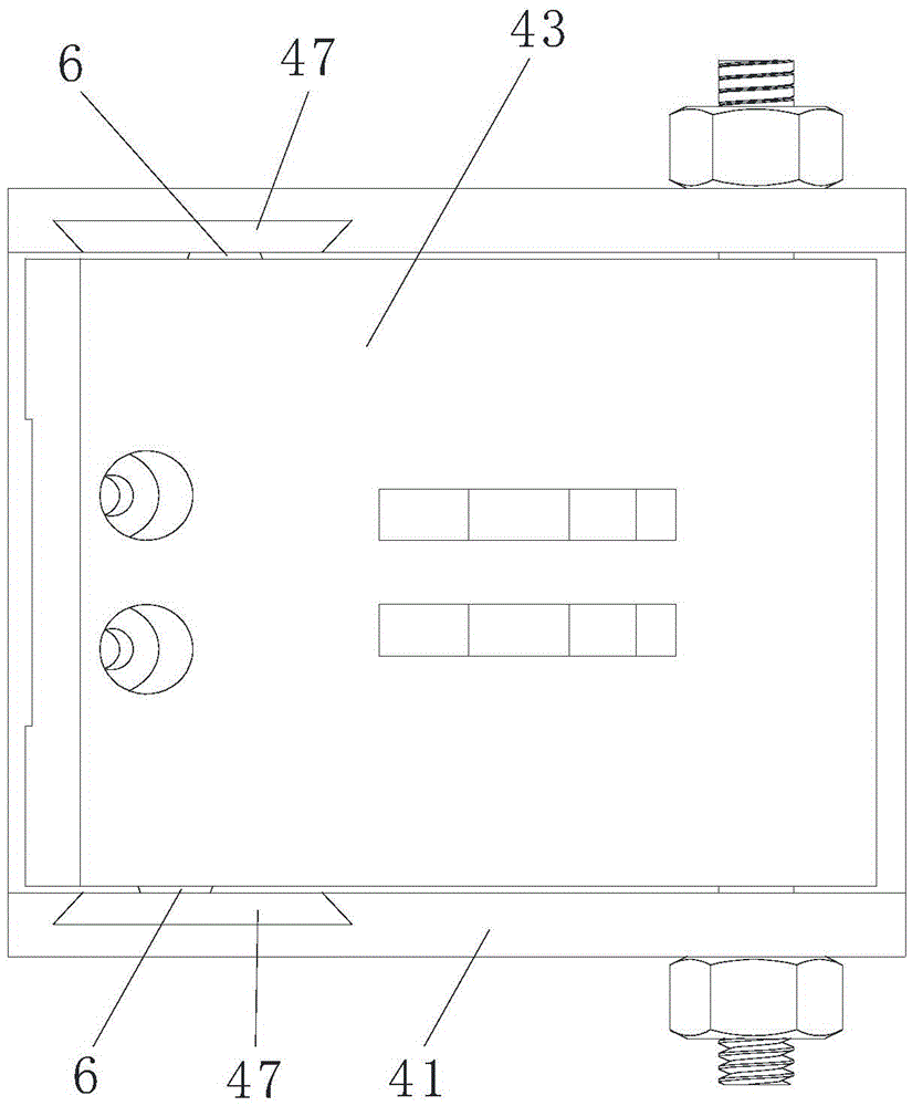 A clamping and pressing device for terminal buds obliquely inserted into grafted rootstocks