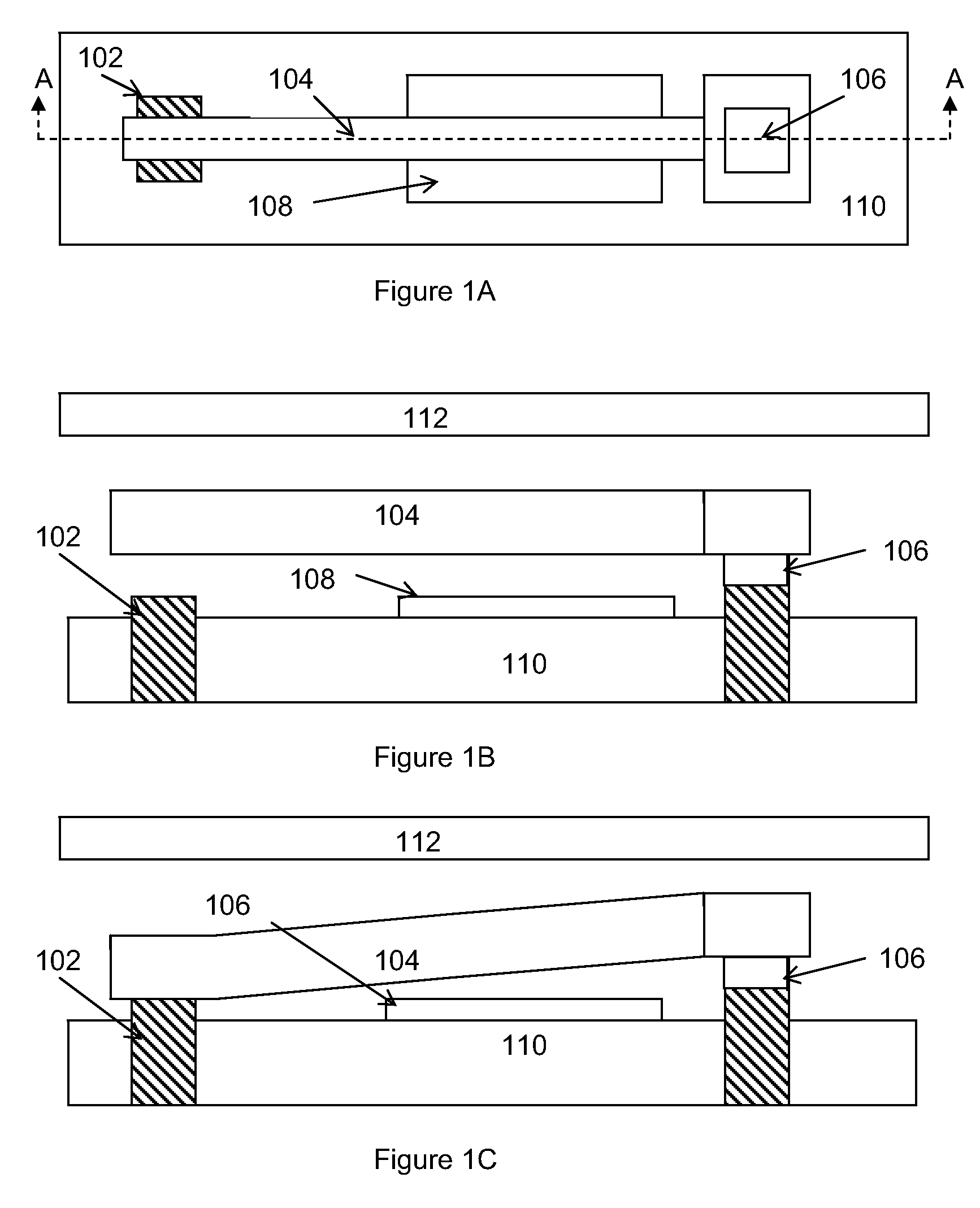 Moving a free-standing structure between high and low adhesion states