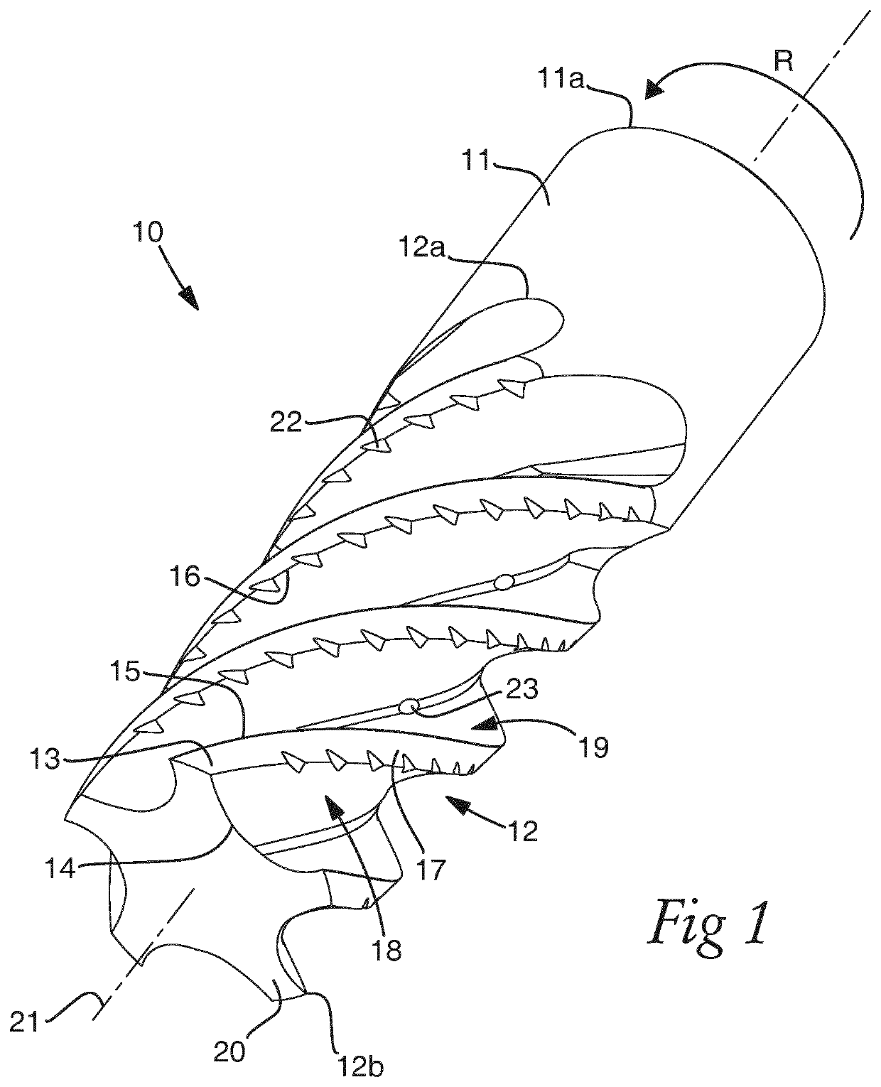 Milling tool with coolant flow grooves