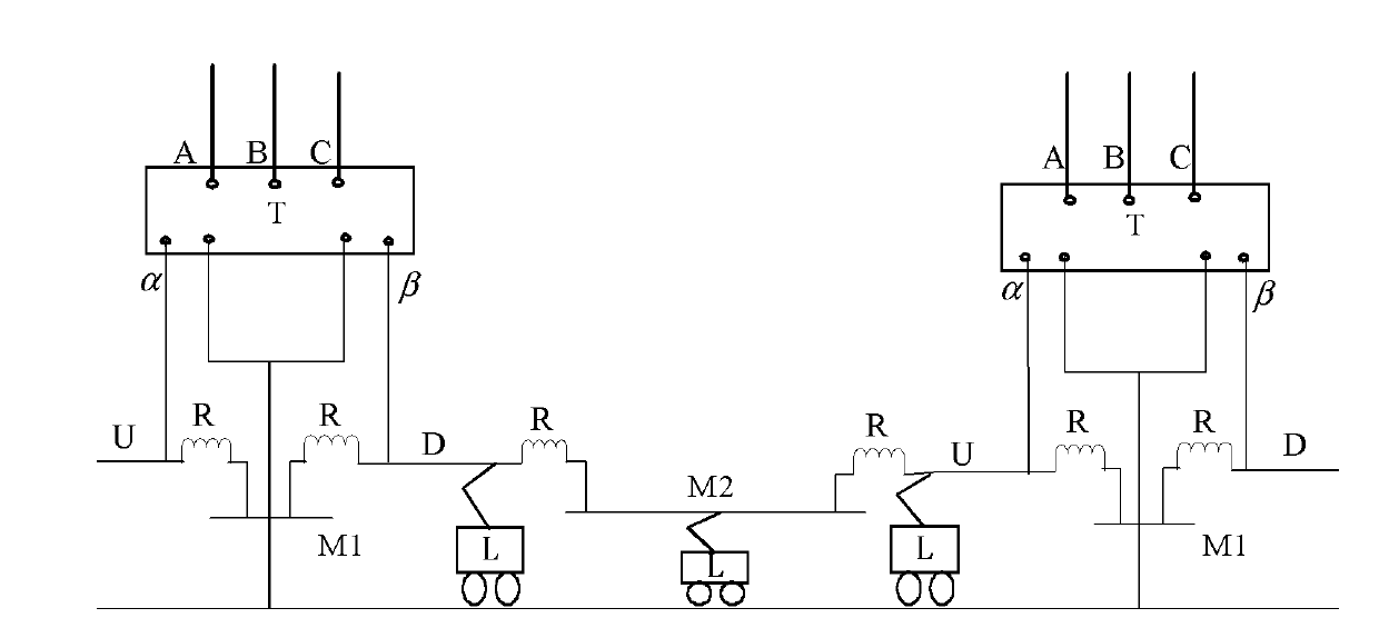 Switch-free switching auto-passing neutral section device for the electric railway