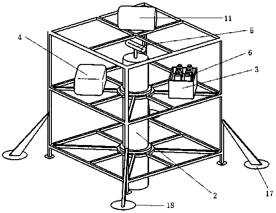 An in-situ test device and method for simulating the release of endogenous pollutants in marine sediments under the action of waves