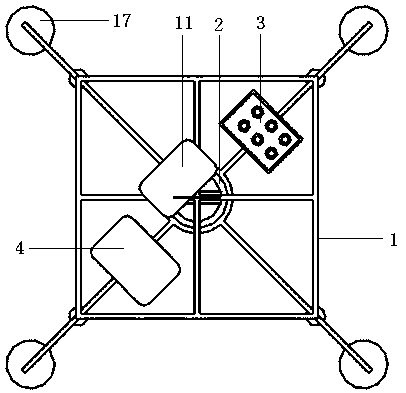 An in-situ test device and method for simulating the release of endogenous pollutants in marine sediments under the action of waves