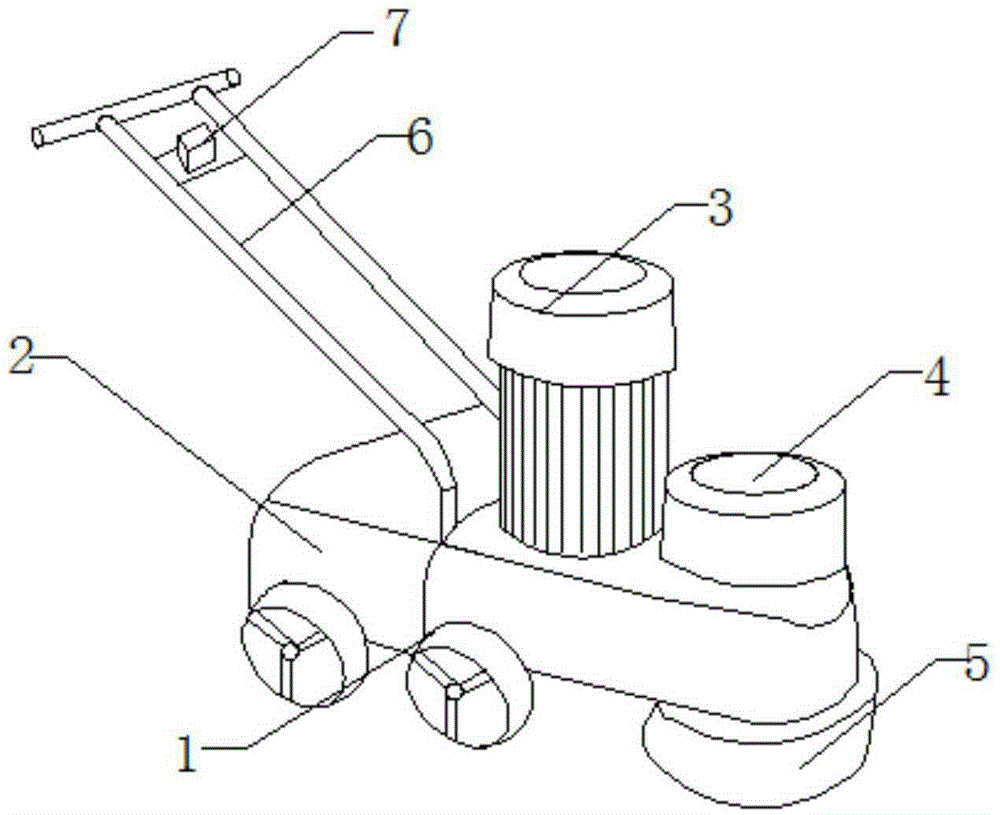 Ground oil-paint removing device for sanitation worker