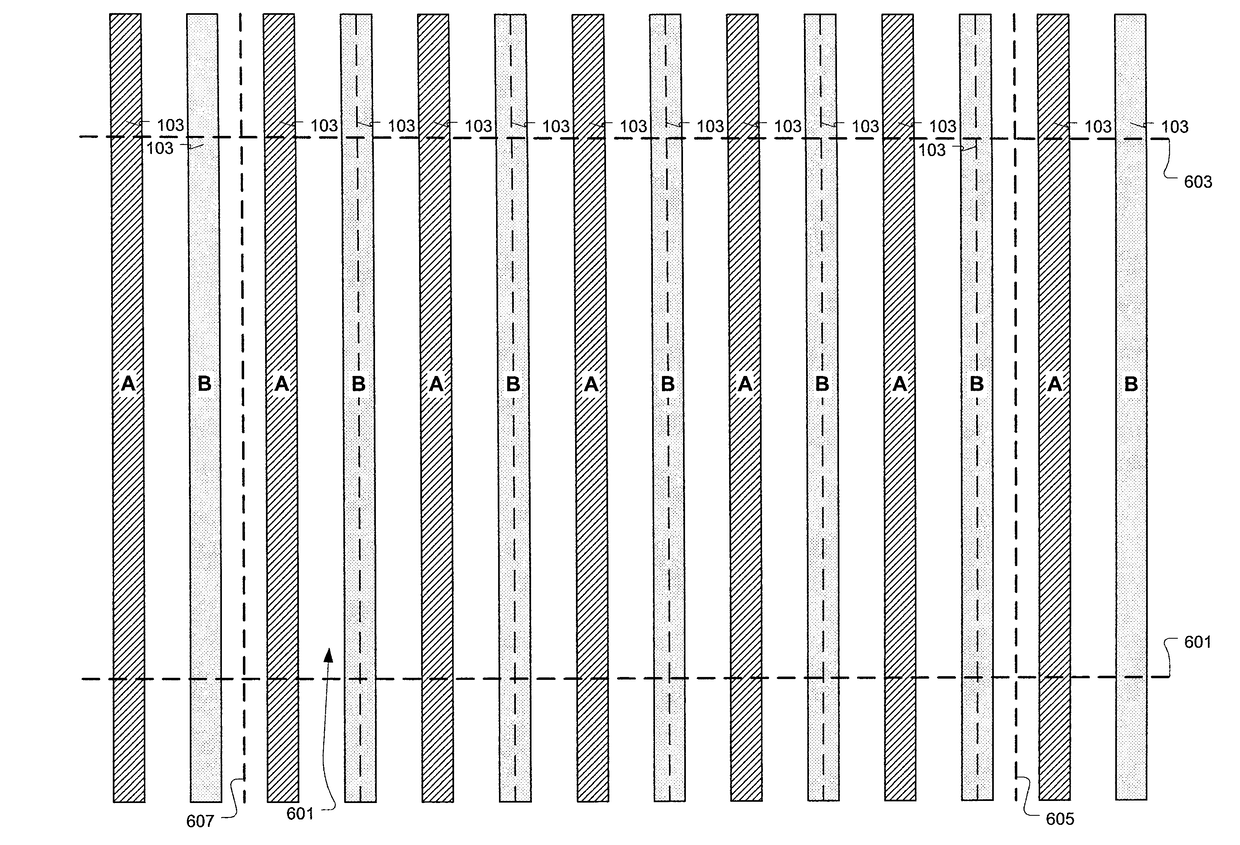Integrated circuit cell library for multiple patterning