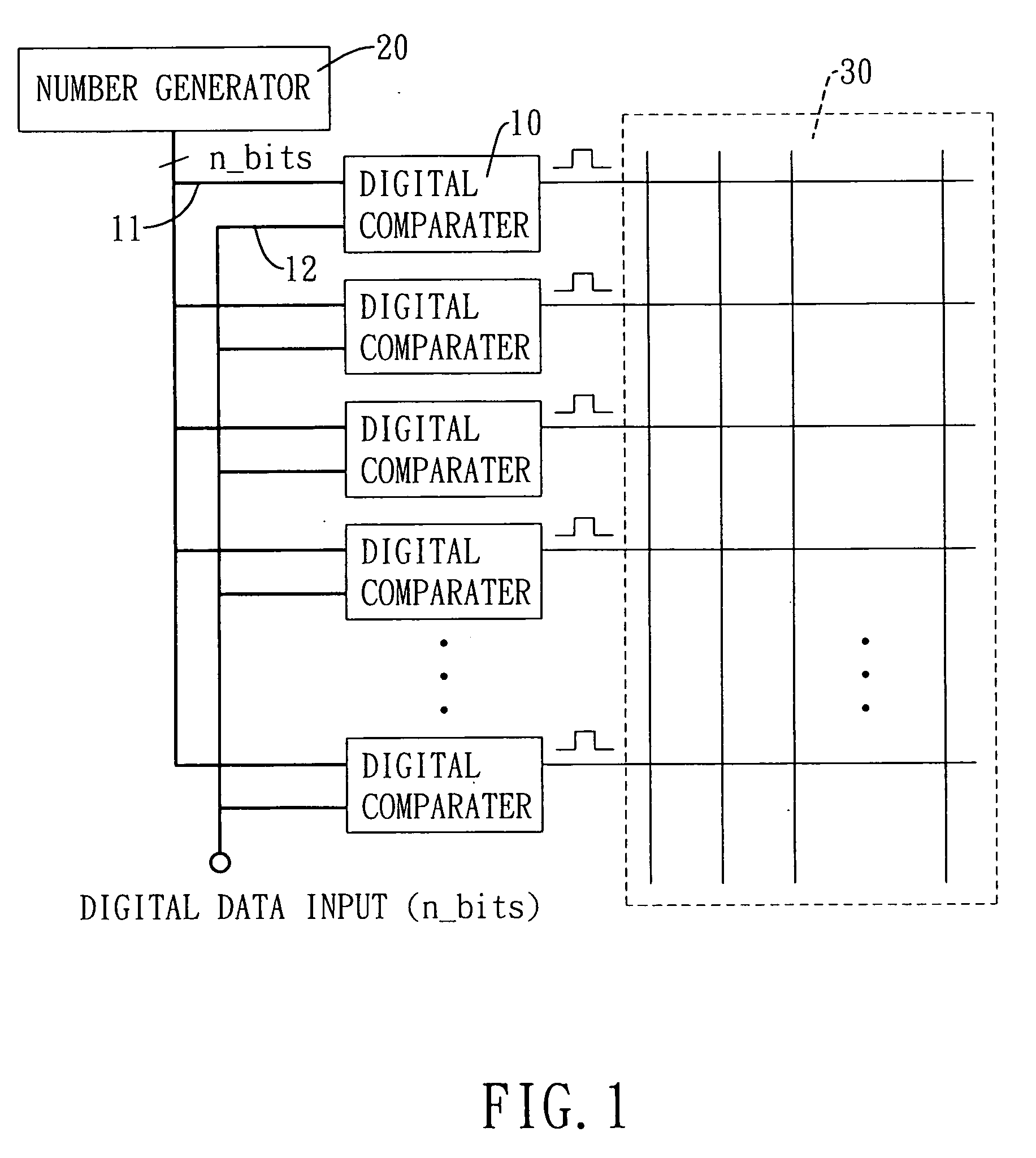Multi-channel display driver circuit incorporating modified D/A converters
