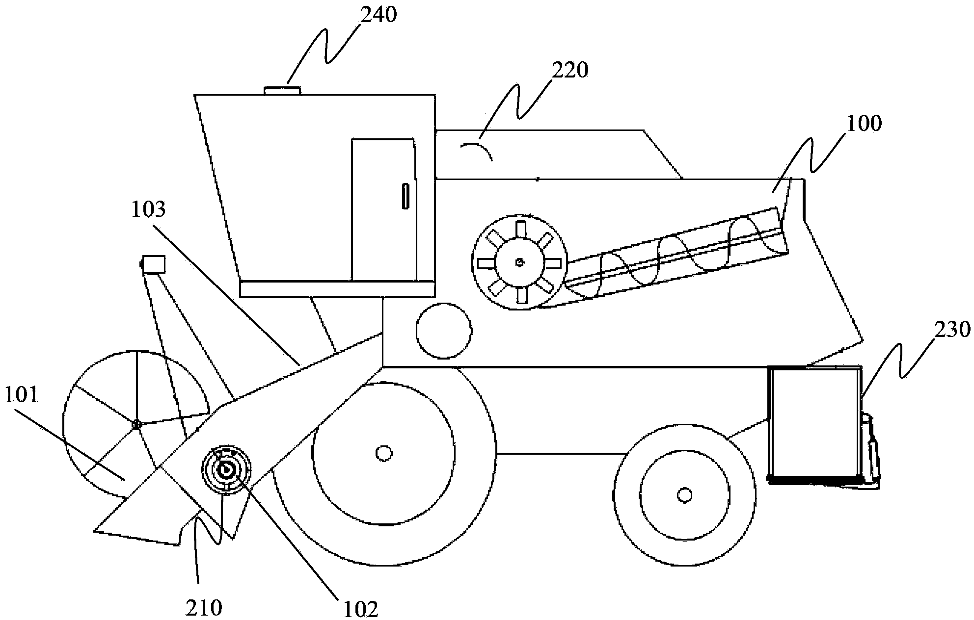 On-line monitoring system for feed quantity of combine harvester and monitoring method thereof