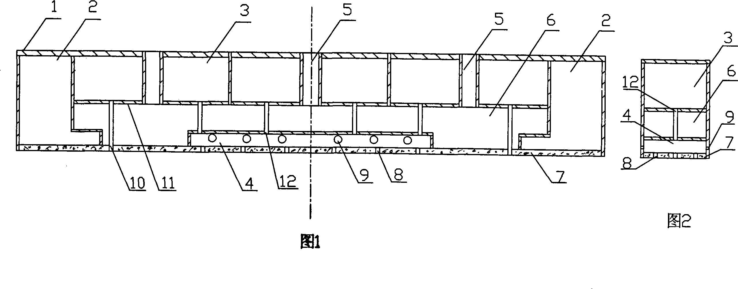 Box-shaped floating type dock gate with open bottomtank