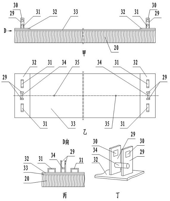 Automatic cleaning mopping vehicle with multiple rows of mopping cloth