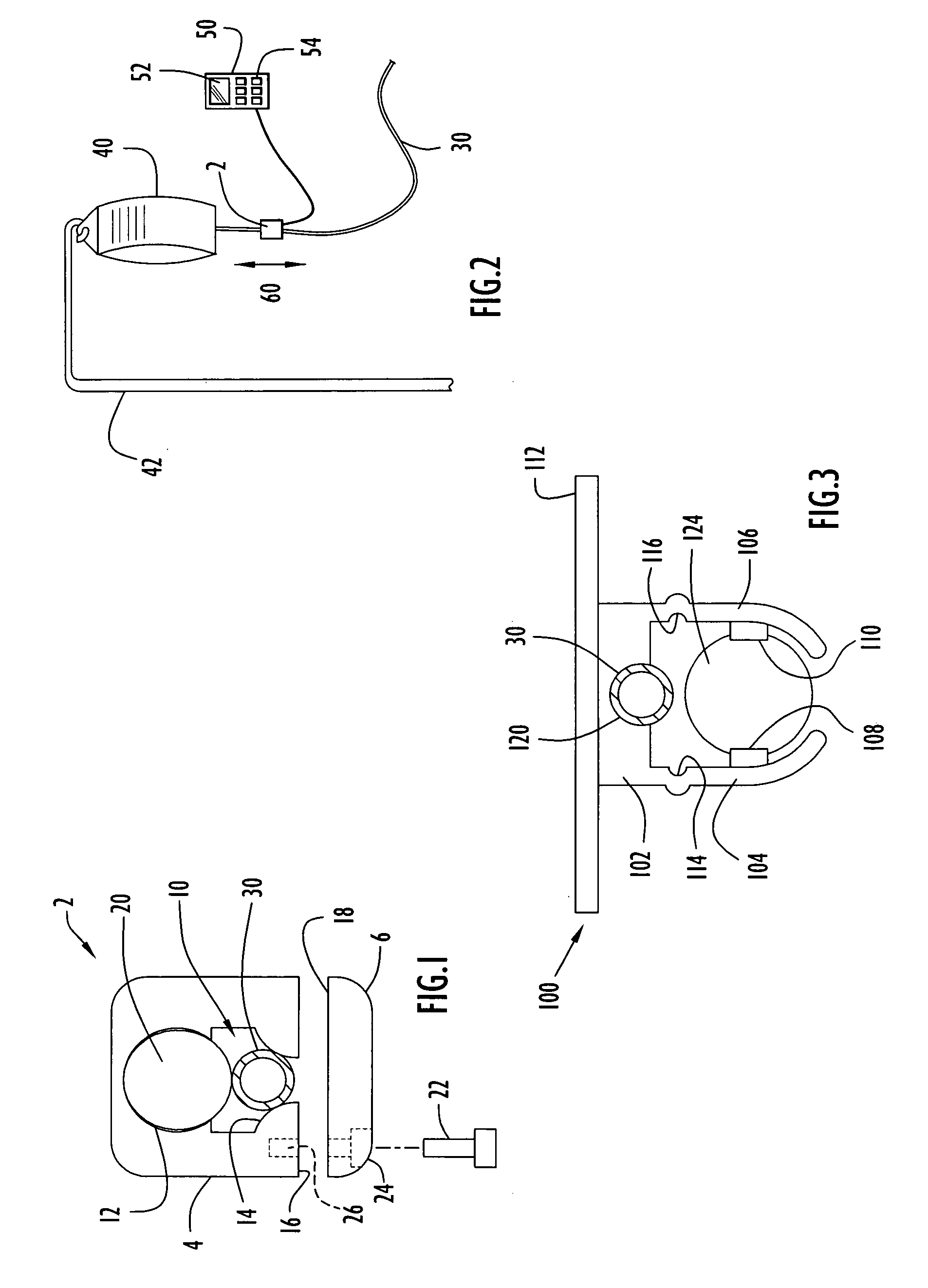 Temperature sensing device for selectively measuring temperature at desired locations along an intravenous fluid line