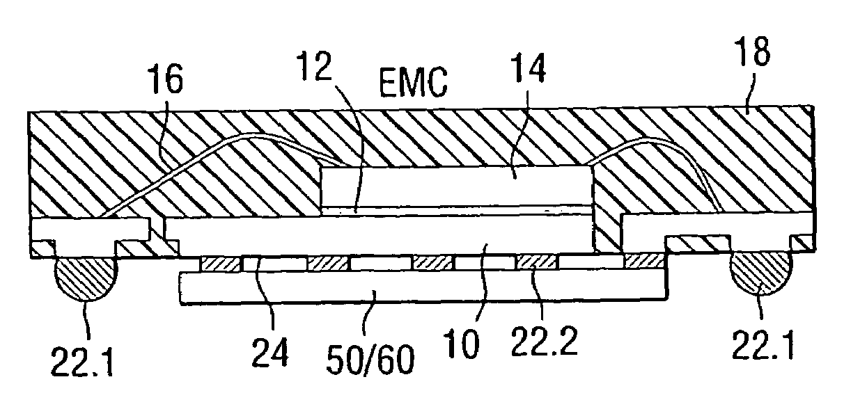 Multi-flip chip on lead frame on over molded IC package and method of assembly