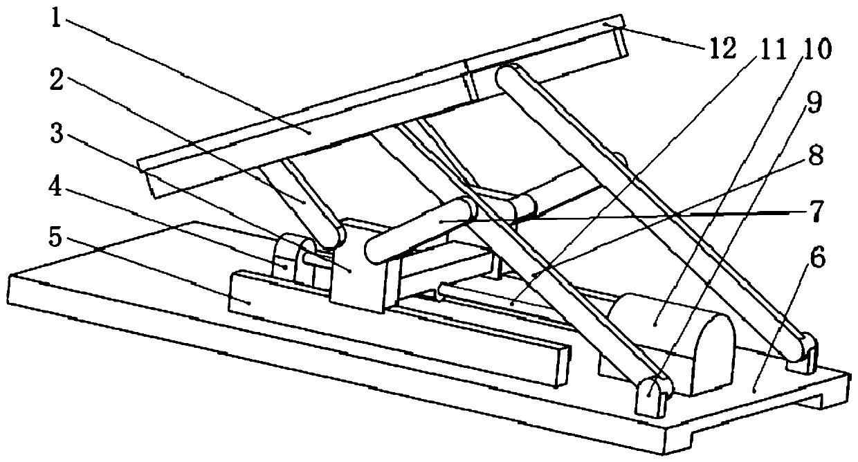 Large-dip-angle inclined platform based on six-bar mechanism