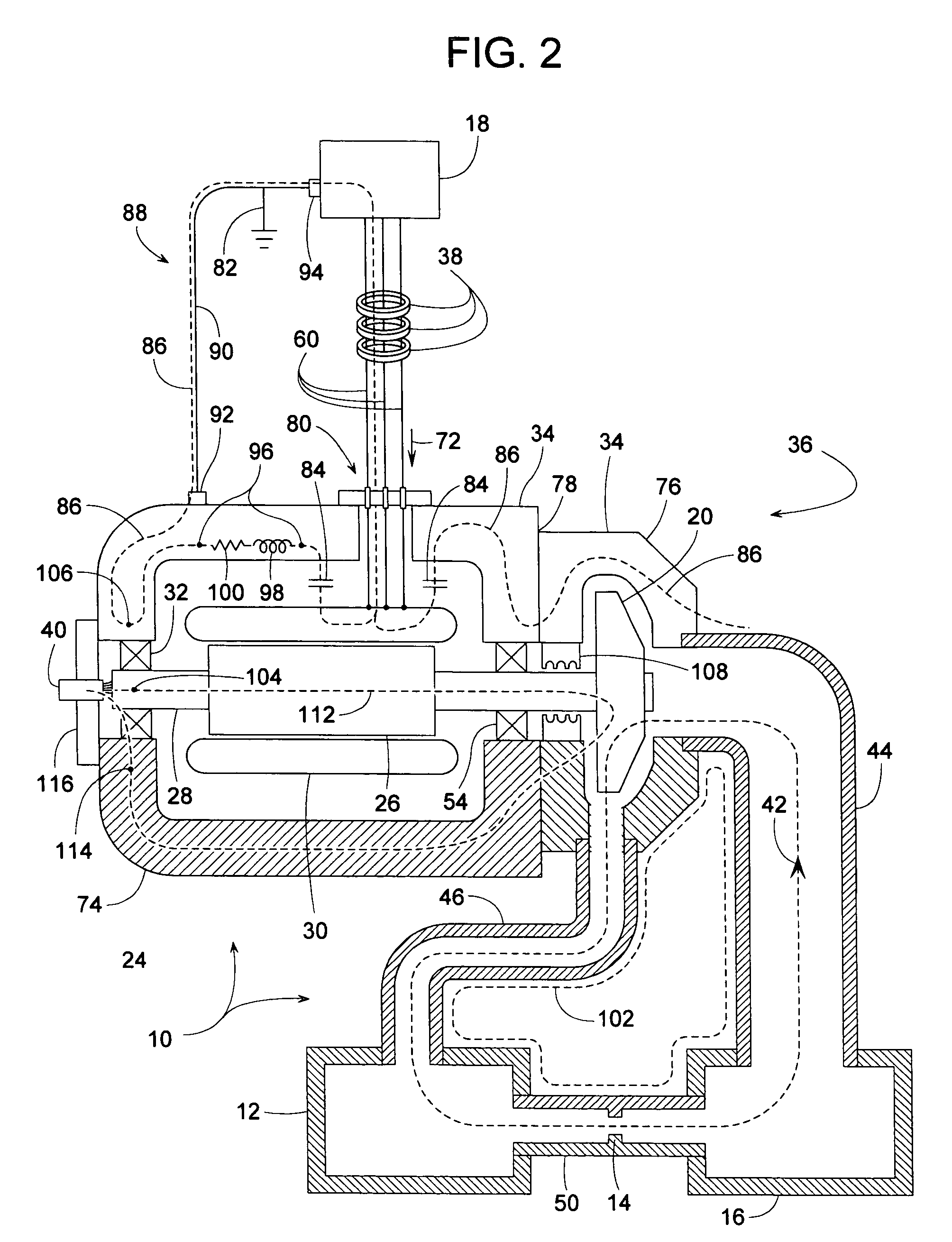 System for protecting bearings and seals of a refrigerant compressor
