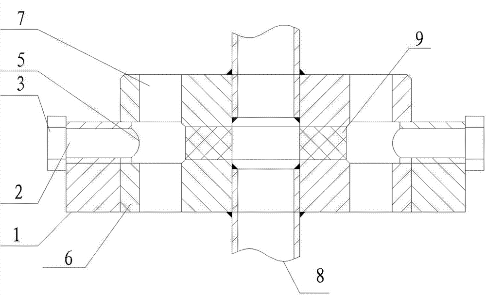 Flange leaking stoppage fixture