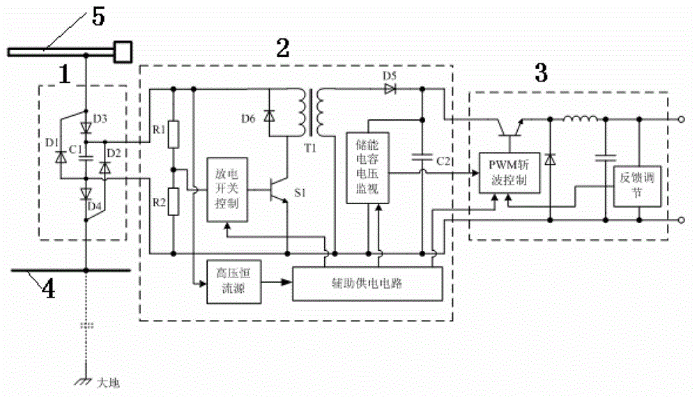 Electric field induction powered disconnector contact temperature online measurement and wireless transmission device