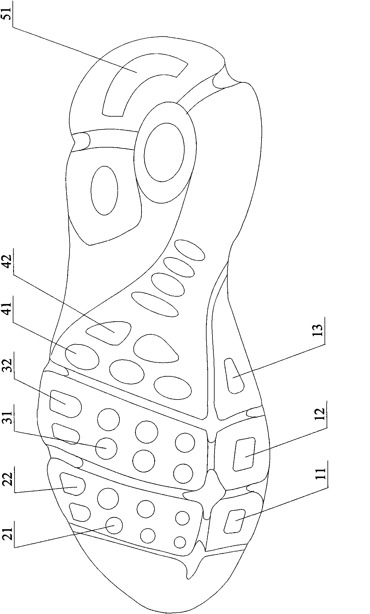 Sole structure of sports shoes