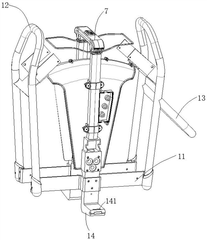 Modularly mounted wheelbarrow