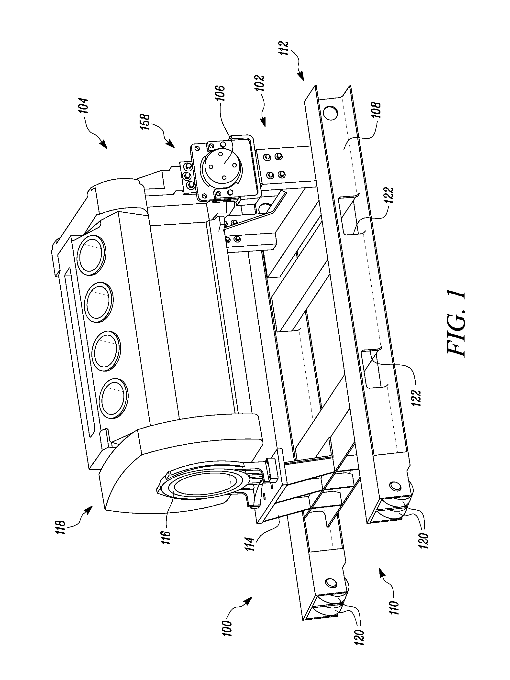 Engine stand with rear mount support
