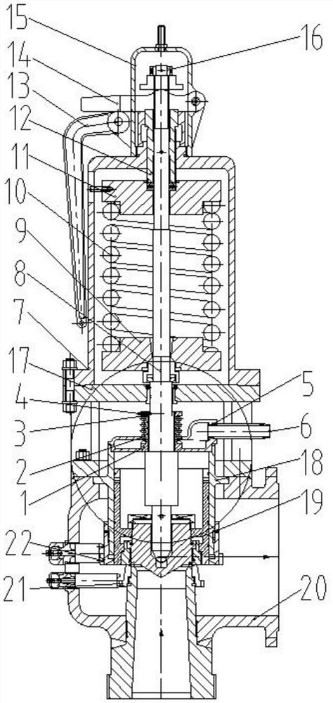 A spring-type safety valve with a new type of back pressure adjustment mechanism and its application method