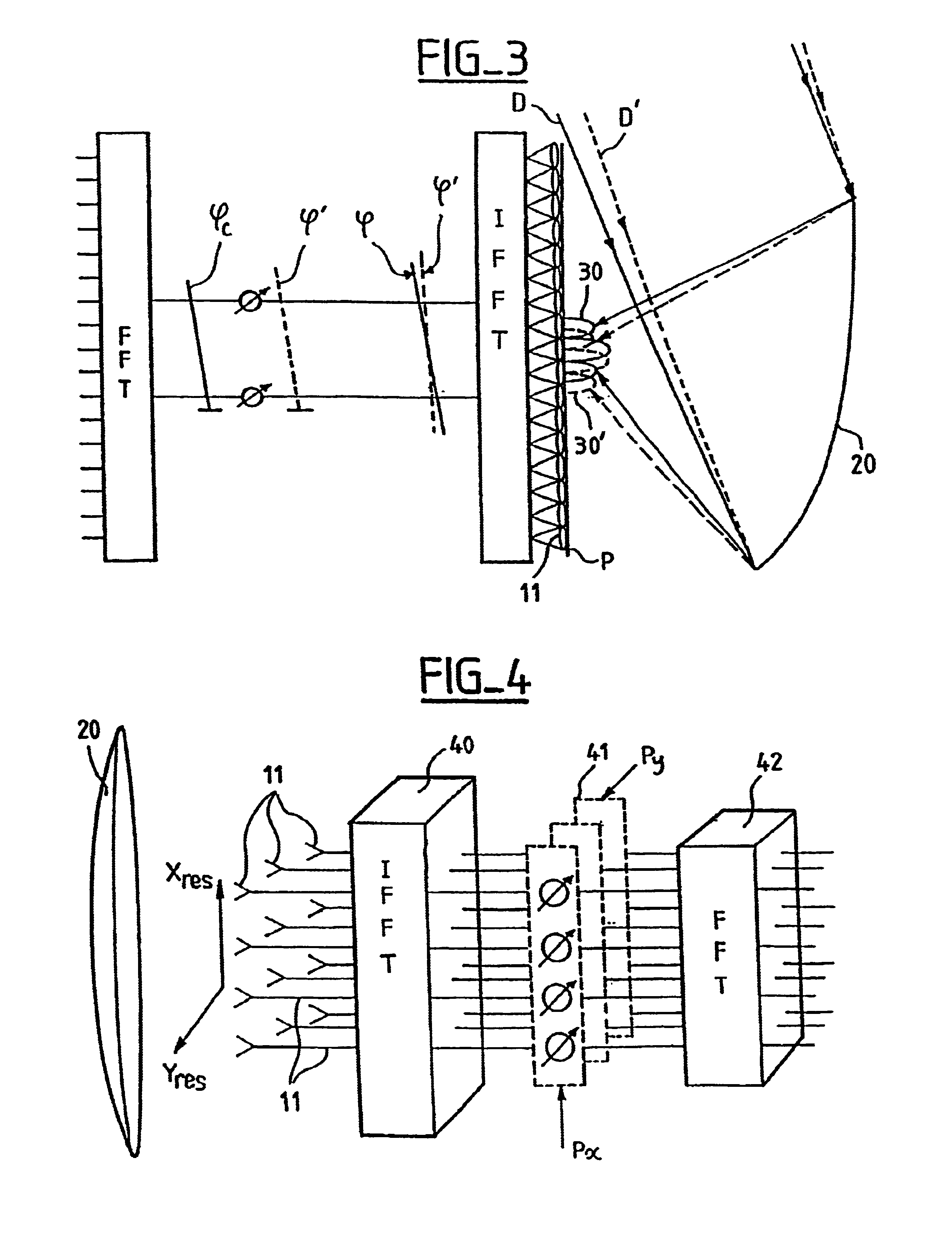 Method of repointing a reflector array antenna