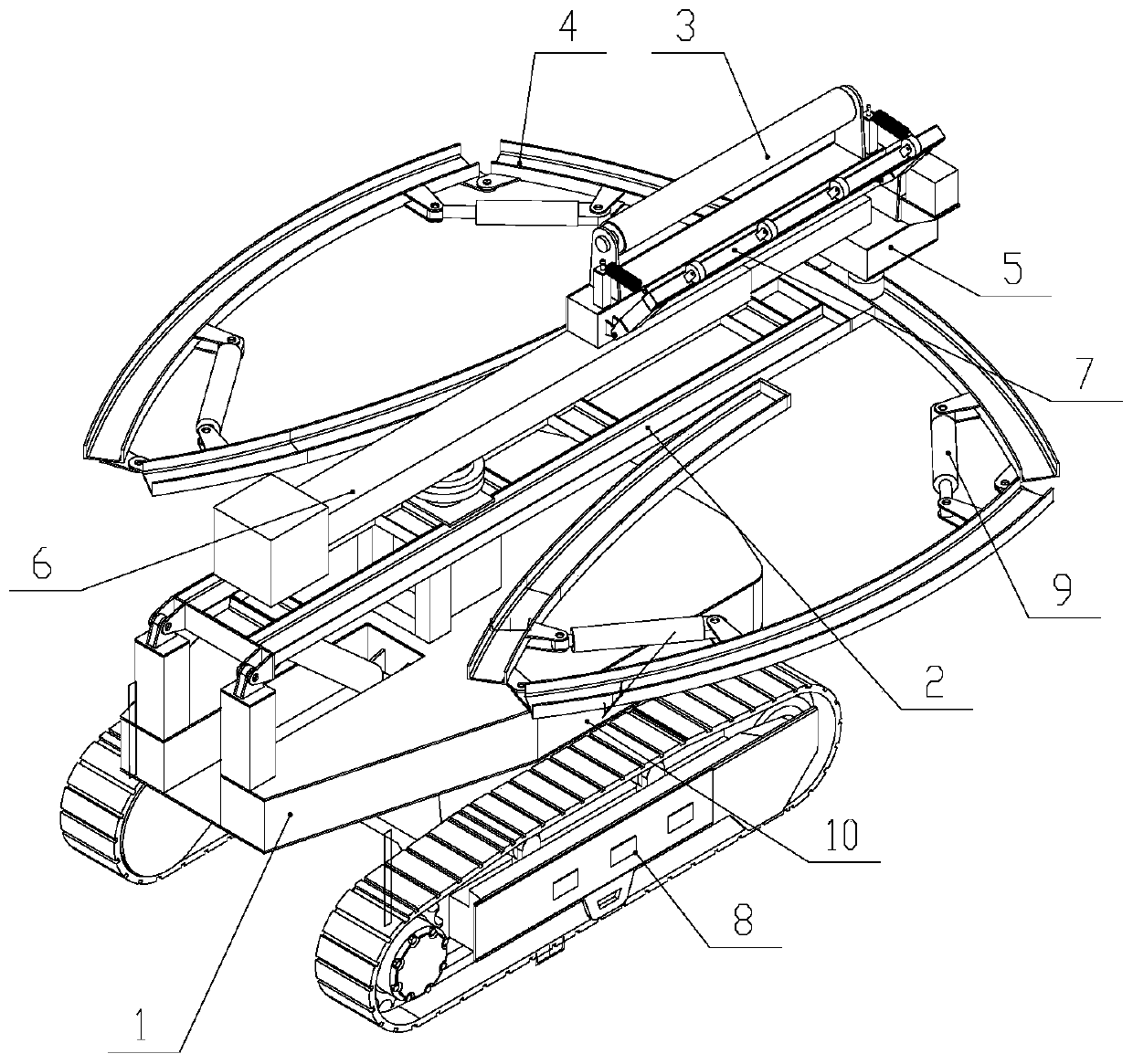 Foldable arch-frame type tunnel waterproof board installation vehicle