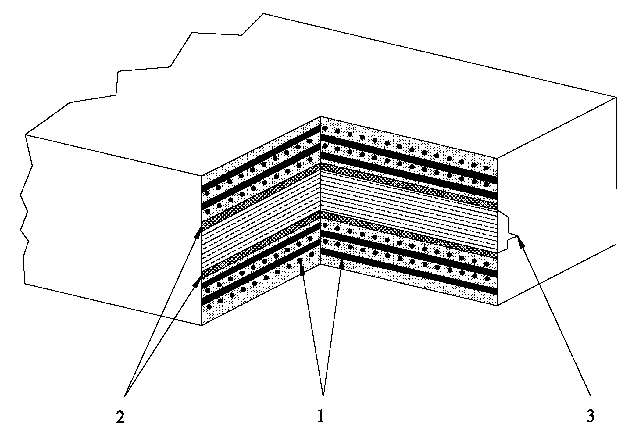 Building template reinforced by composite of continuous fiber plastic coated belt material and preparation method thereof