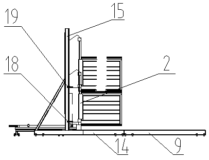Square-bale hay palletizing device