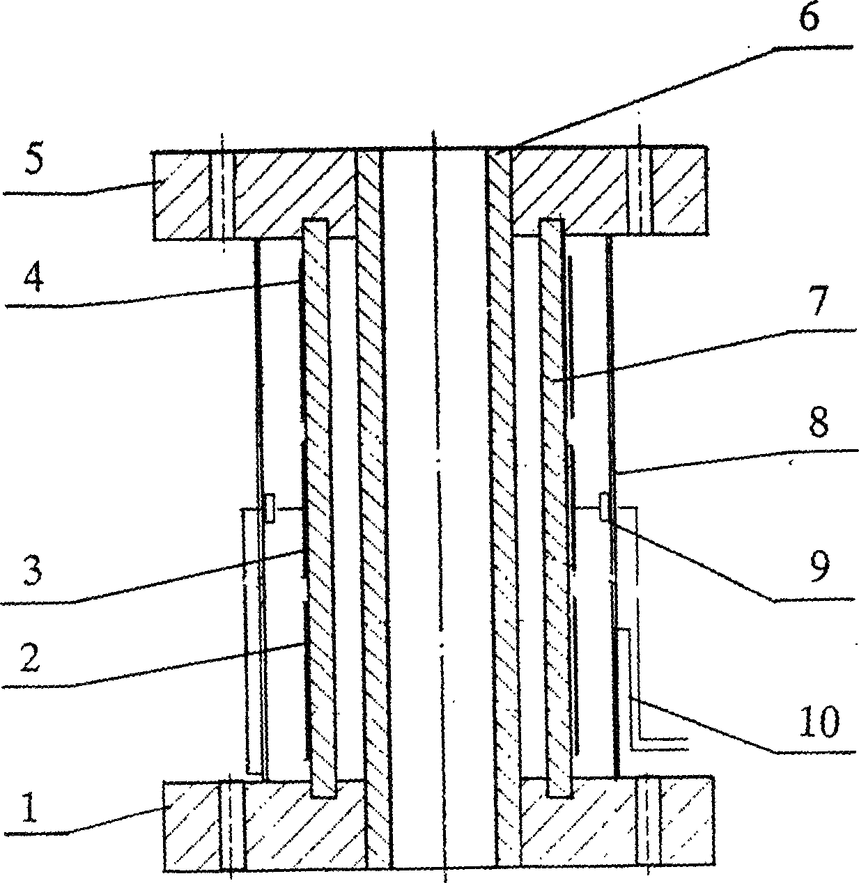 Two-phase gas-liquid flow capacitive sensor