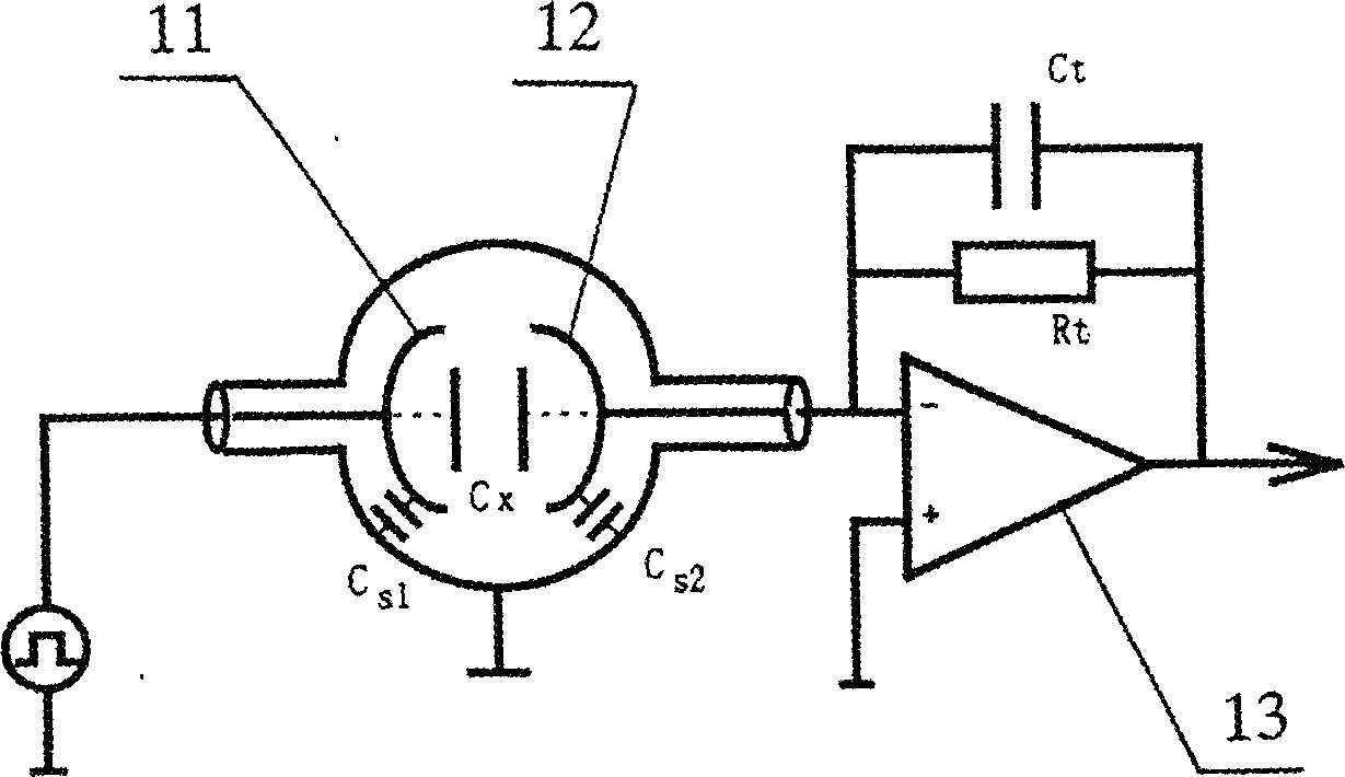 Two-phase gas-liquid flow capacitive sensor
