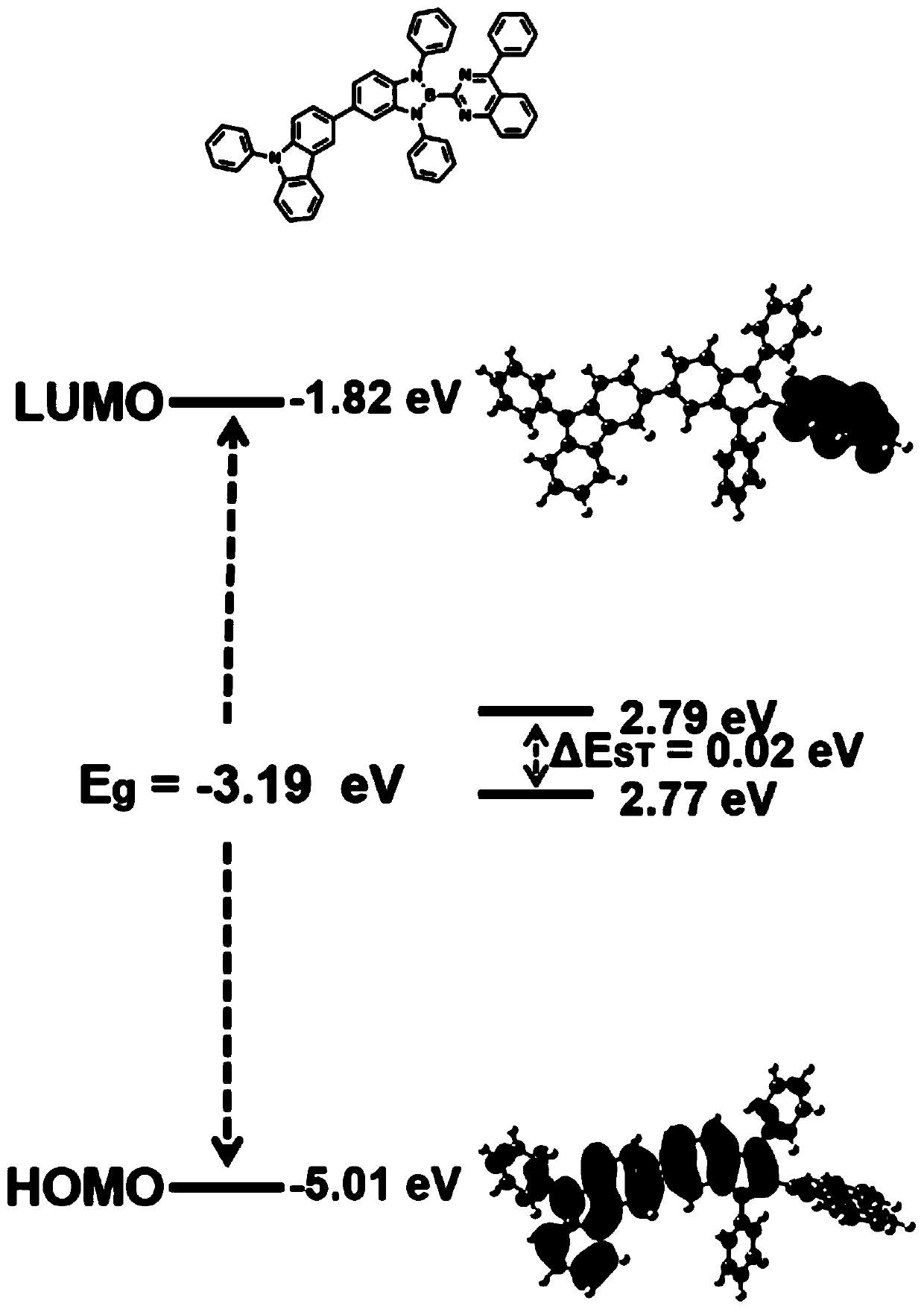 Boron-nitrogen heteropolyaromatic ring compound and application thereof