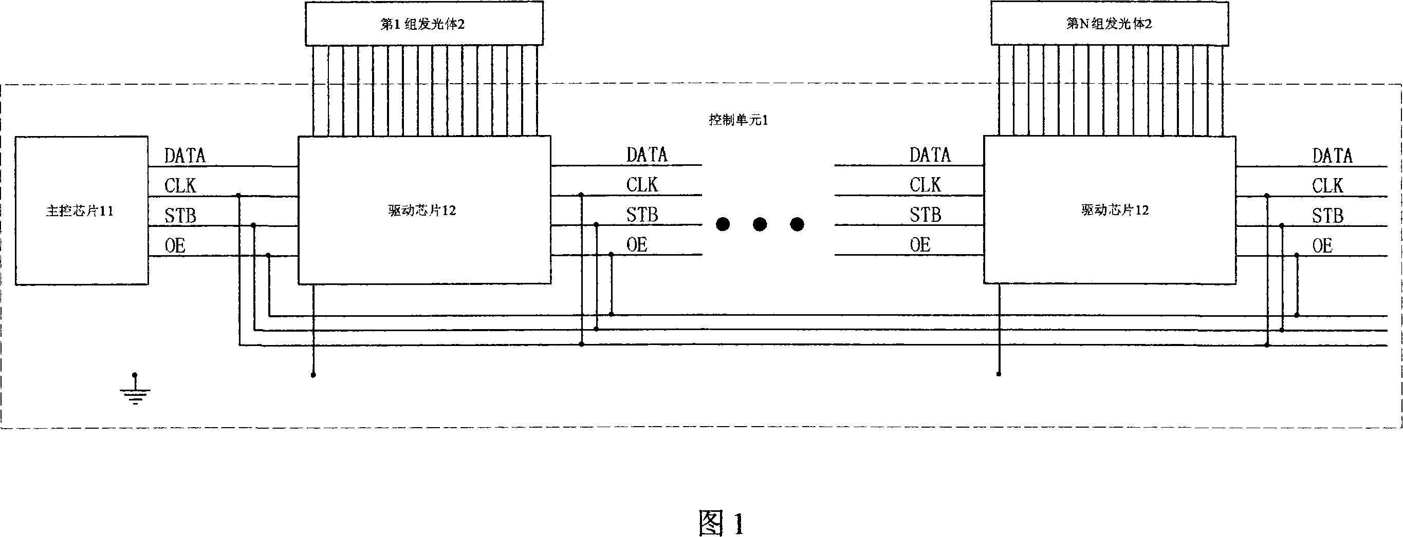1/3 time division LED display control technology and corresponding control system