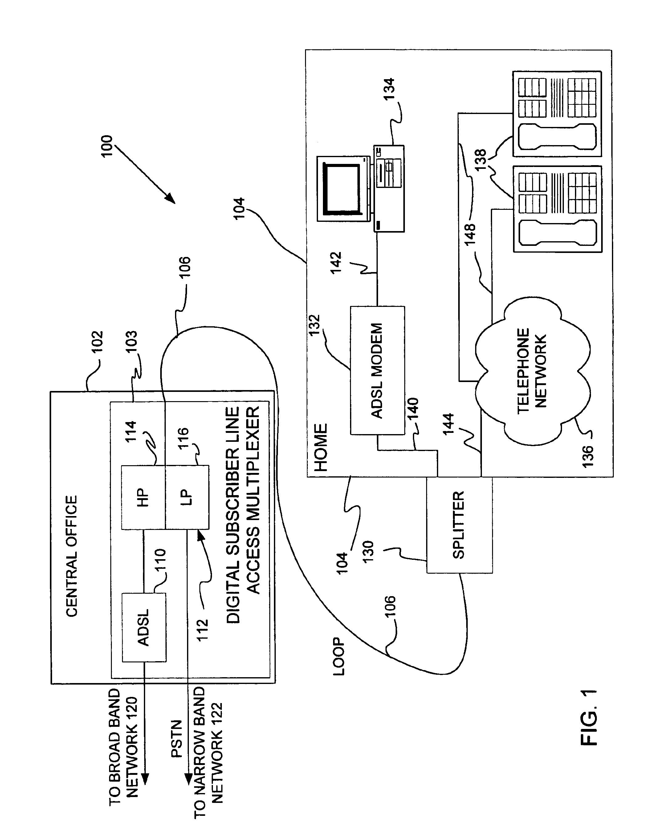 System and method for adaptively accommodating a high amplitude downstream signal in a DSL modem
