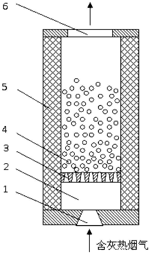 Heat storage and exchange method used for recovering waste heat of smoke with flying ash