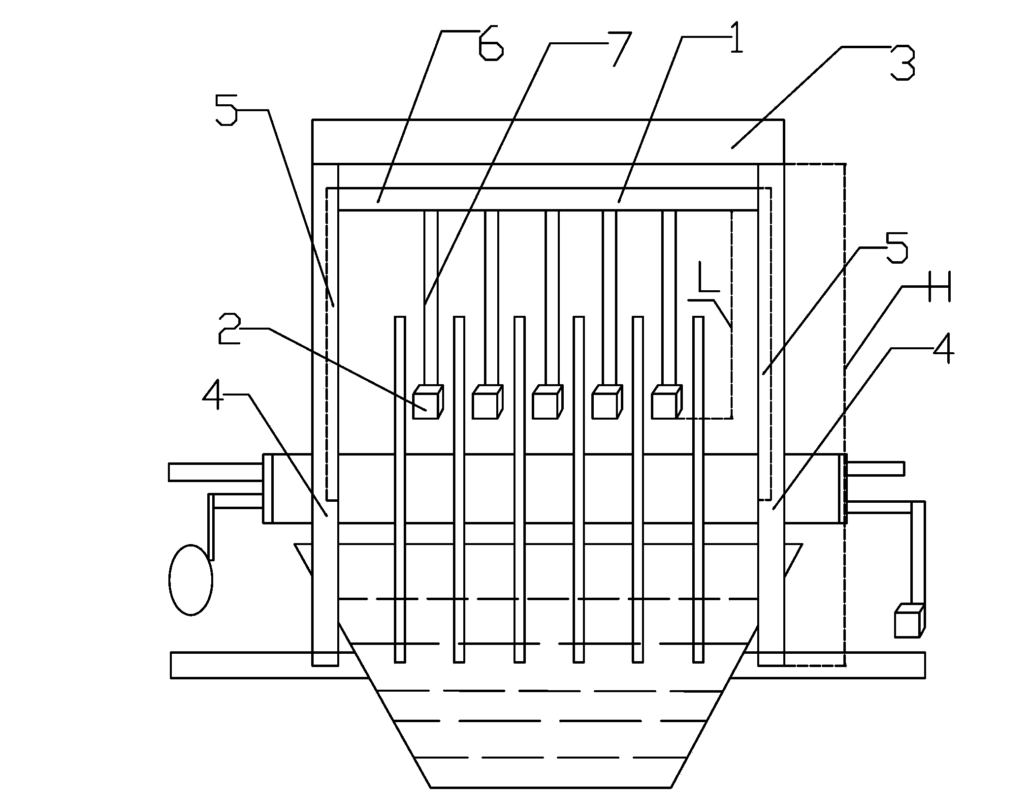 Hanging-type ultrasonic cleaning device for ceramic filter